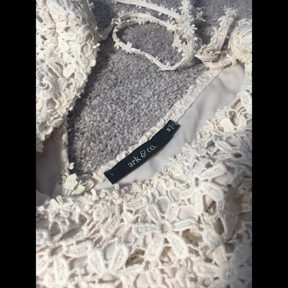••Donated••ark & co • Ivory Lace Romper - Picture 2 of 8